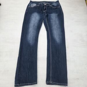 Y2K ND Weekend Womens Bootcut Jeans Size 10 La Fleur Cowgirl Rhinestone Western